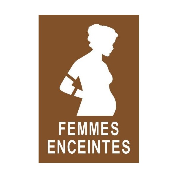 Pochoir femme enceinte avec texte