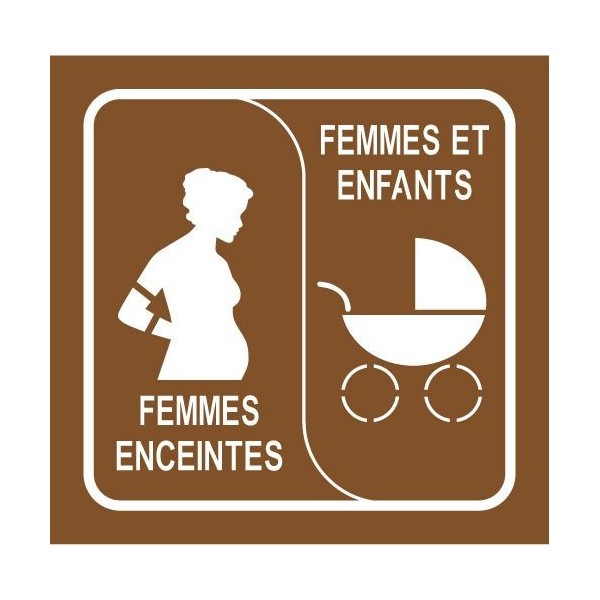 Pochoir femme enceinte et landau