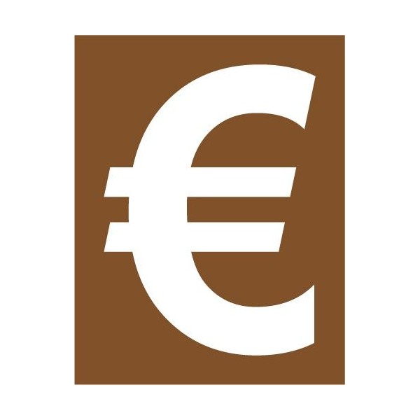 Pochoir sigle Euro