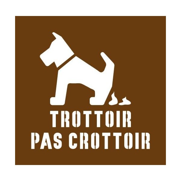 Pochoir trottoir pas crottoir avec chien